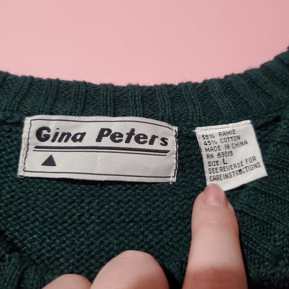 Vintage 1980s 80s Cottagecore Fall Forest Cottage Tree Leaves Gina Peters Vest - Picture 5 of 6